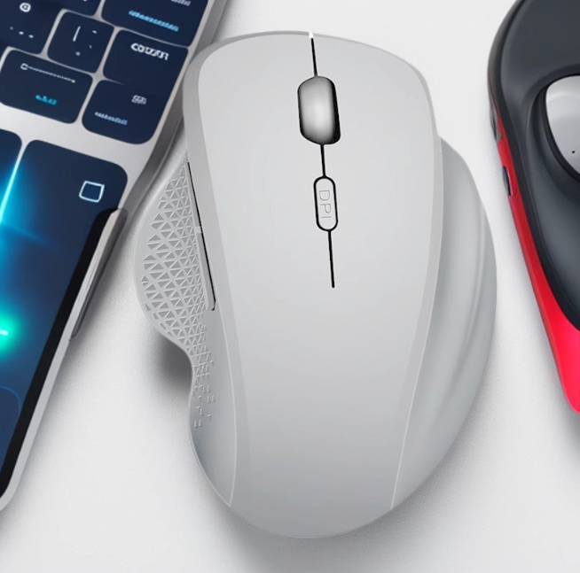 GEPOW Triple-Mode Wireless Bluetooth Mouse, gray, for Laptop, Phone, Tablet & Gaming Use