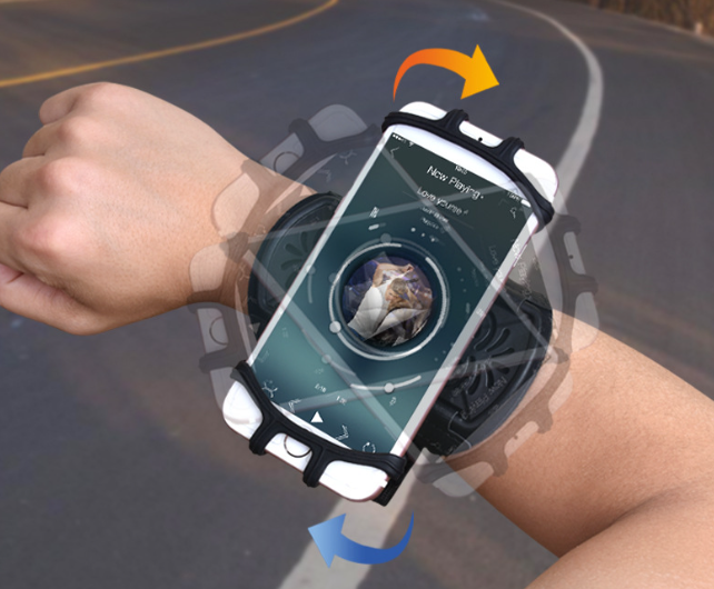 GEPOW 360° Rotating Sports Armband & Wrist Phone Holder, Detachable Design for Running and Cycling